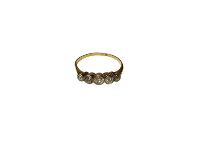 Lot 206 - 18ct gold diamond five stone ring