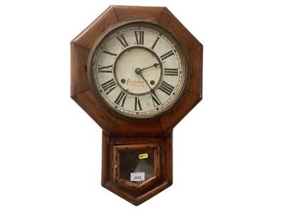 Lot 2522 - American Ansonia drop dial wall clock