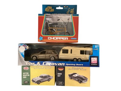 Lot 1702 - Selection of diecast vehicles inching Chopper Bicycle, all boxed (1 box)