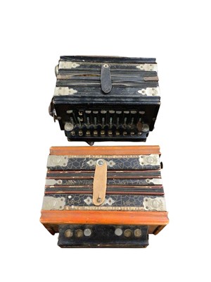 Lot 2253 - Two vintage concertina accordions
