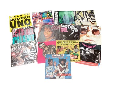 Lot 2255 - Two crates of single records, including Tom Robinson, Boy George, Phil Collins, etc