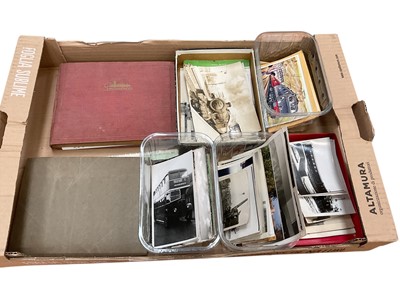 Lot 1242 - Railway photographs of engines, buses, trams etc, all periods plus some shipping interest (1 box)