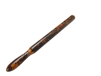 Lot 739 - Scarce William IV Stratford Police truncheon with, painted crown, naming and W IV R cypher, 46.5cm in overall length.