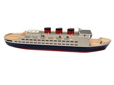Lot 1712 - Large scale scratch built wooden Jenny Jean cruise ship