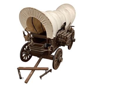 Lot 1713 - Large scale scratch built wooden Wild West Wagon