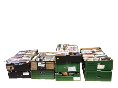 Lot 2258 - Nine boxes of DVDs with various genres mostly films