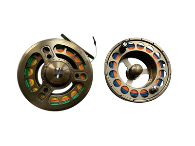 Lot 2554 - Airflo T7 10/12 Salmon fishing reel, together with another unbranded reel (2).