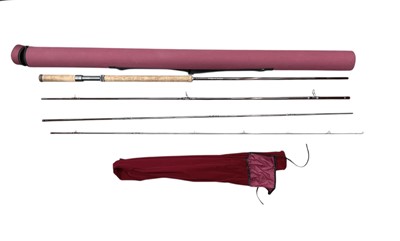 Lot 2556 - Sharpe's of Aberdeen The Gordon 15 '0 #10 Salmon fly rod, another rod and an Airflo canvas bag containing some accessories.