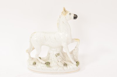 Lot 5150 - 19th century Staffordshire pottery zebra