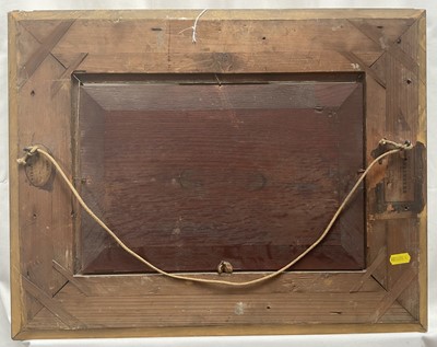 Lot 30 - 19th century French oil on panel, landscape, signed, in gilt frame, labels verso