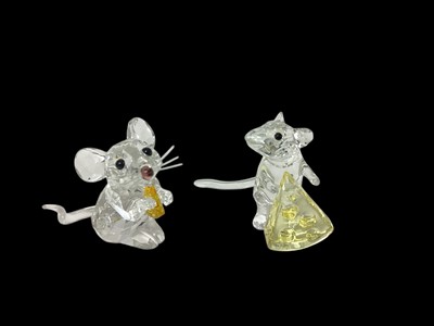 Lot 1094 - Swarovski Crystal model - Mouse with cheese, boxed, together with another
