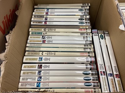 Lot 2188 - Group of Autocourse Formula One (F1) Grand Prix annuals, 1970's - 2010 noted, together with Cart and Indycar yearbooks / annuals (50 total).
