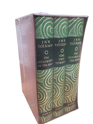 Lot 1483 - Folio Society set of Lord of The Rings by Tolkien, in mint condition, slip case