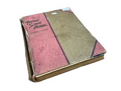 Lot 1281 - Early Victoria edition stamp album- GB and world to include European, GB 1887 and 1902 issues to one shilling.