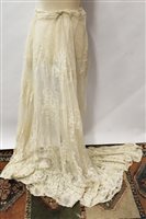 Lot 3116 - 19th century Limerick lace skirt with train -...