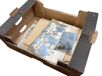 Lot 1282 - Box of ephemera to include Scouting 64th Club Course, Gilwell Park 1938 real photograph of group and named, Military and Naval interest , family holiday snaps from Singapor and others.