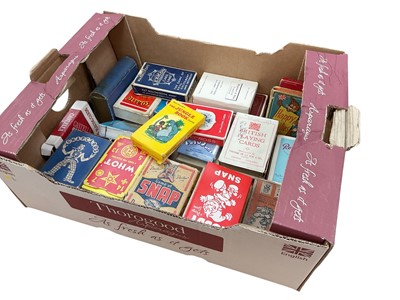 Lot 1283 - Playing cards selection of sets to include Jaques, Counties of England, Walt Disney, American Red Cross, Happy Families, Noddy Snap, Just William, various advertising sets etc.