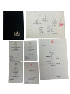 Lot 66 - Collection 1980s Royal menus including State Banquets and seating plans and related ephemera