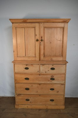 Lot 1559 - Victorian pine livery cupboard