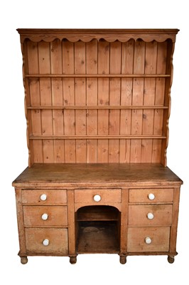 Lot 1557 - Victorian pine kitchen dresser base