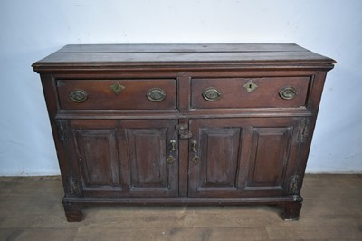 Lot 1555 - 18th century oak dresser base