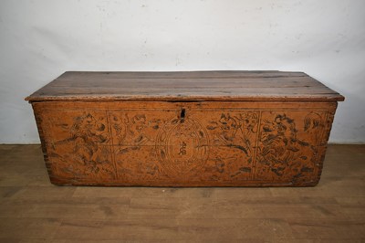 Lot 1470 - Late 16th / early 17th century Continental carved juniper coffer