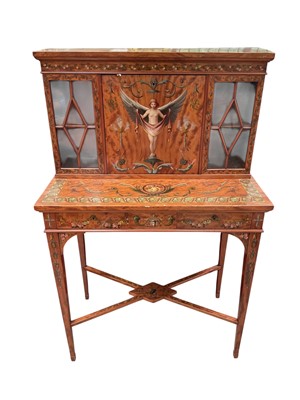 Lot 1565 - Edwardian satinwood bonheur du jour