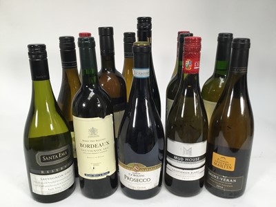 Lot 717 - Twelve bottles, white wine, French, Chilean, New Zealand, together with a bottle of Prosecco