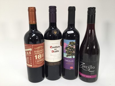 Lot 56 - Seventeen bottles, mixed red wines, Chilean (8) and Italian (9), recent vintages 2000s onwards
