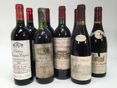 Lot 721 - Eight bottles, French reds including Gigondas, Chateau Patache d'Aux 1979, Chateau Fourcas Dupre 1999 and others