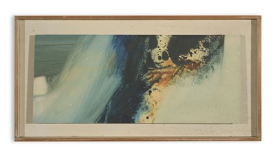 Lot 6 - Roy Slade (1933-2022) oil on board - Sea Bourn, 22 x 53cm, framed