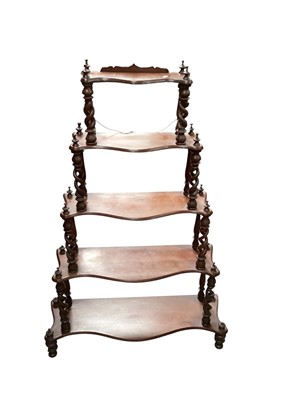 Lot 1320 - Victorian mahogany whatnot