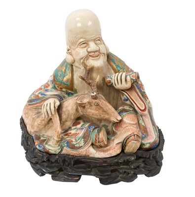 Lot 679 - Early 20th century Japanese kutani figure of a sage