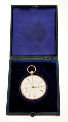 Lot 538 - Victorian 18ct gold pocket watch in box