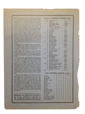 Lot 13 - West Ham v Arsenal 27th August 1945 Football League South