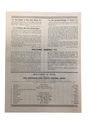 Lot 15 - West Ham v Arsenal 18th September 1950 Charles. W. Paynter Testimonial Match