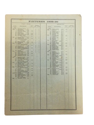 Lot 17 - West Ham v Aston Villa December 21st 1929 Football League Division 1