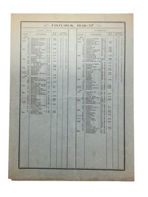Lot 18 - West Ham v Aston Villa December 12th 1936 Football League Division II