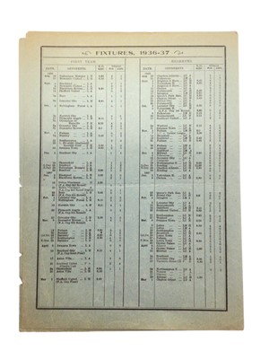 Lot 19 - West Ham v Aston Villa April 26th 1937 Football League Division II