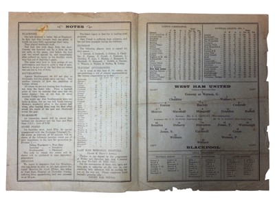 Lot 25 - West Ham v Blackpool April 22nd 1935 Football League Division II