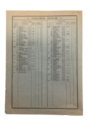 Lot 26 - West Ham v Blackpool January 18th 1936 Football League Division II