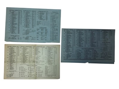 Lot 33 - West Ham v Blackburn Rovers 17th January 1948 FA Cup Third Round Replay, 5th March 1949 Football League Division II, 19th November Football League Division 2 (3)