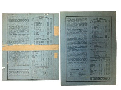 Lot 34 - West Ham v Aldershot 20th January 1945 Football League South, 24th February 1945 Football League South (2)