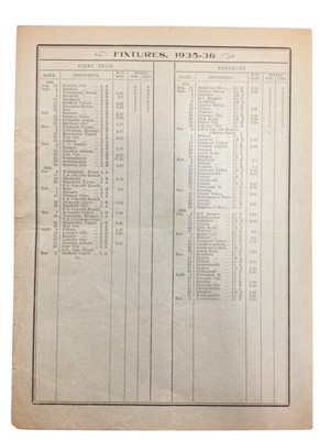 Lot 36 - West Ham v Barnsley October 5th 1935 Football League Division II
