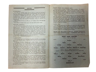 Lot 39 - West Ham v Barnsley 26th April 1947, 1st November 1947, 16th April 1949, 27th August 1949, all Football League Division 2 (4)