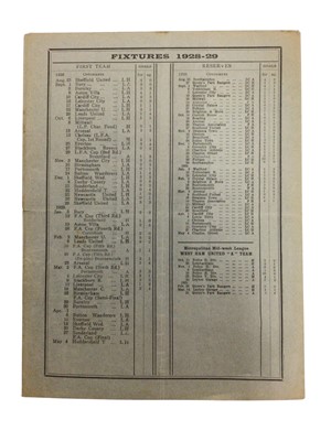 Lot 40 - West Ham v Birmingham March 23rd 1929 Football League Division I