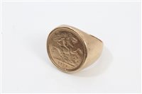 Lot 3259 - Gold George V Half Sovereign - 1915, in ring...
