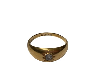 Lot 8 - Late Victorian 18ct gold diamond gypsy ring (London 1899)