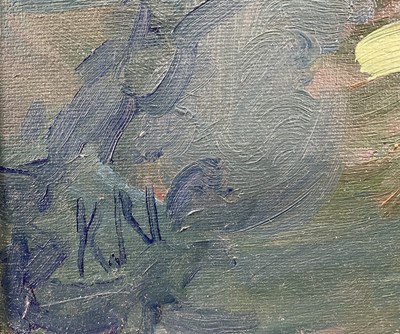 Lot 36 - Kevin Nolar (Contemporary) oil on canvas, Hay Bales, Lound, signed, 50 x 40cm, framed
