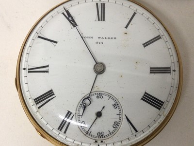 Lot 539 - Victorian 18ct gold pocket watch by John Walker, Princes St. Leicester Square, London